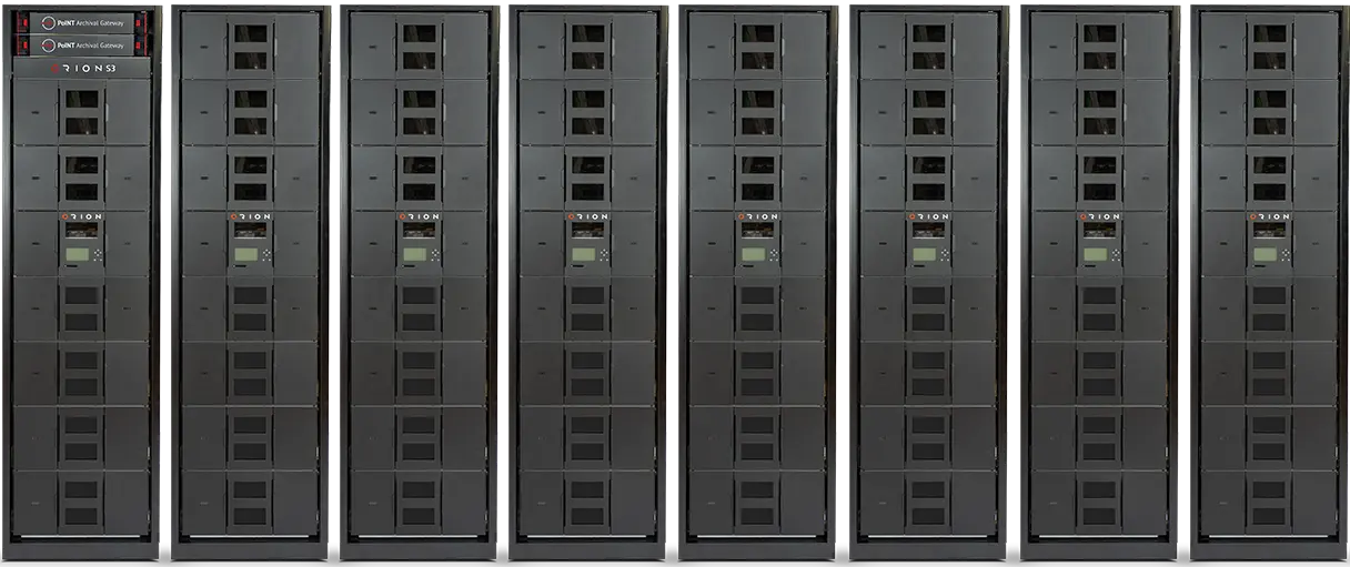 The ORION S3 is designed to handle large amounts of data in a rack