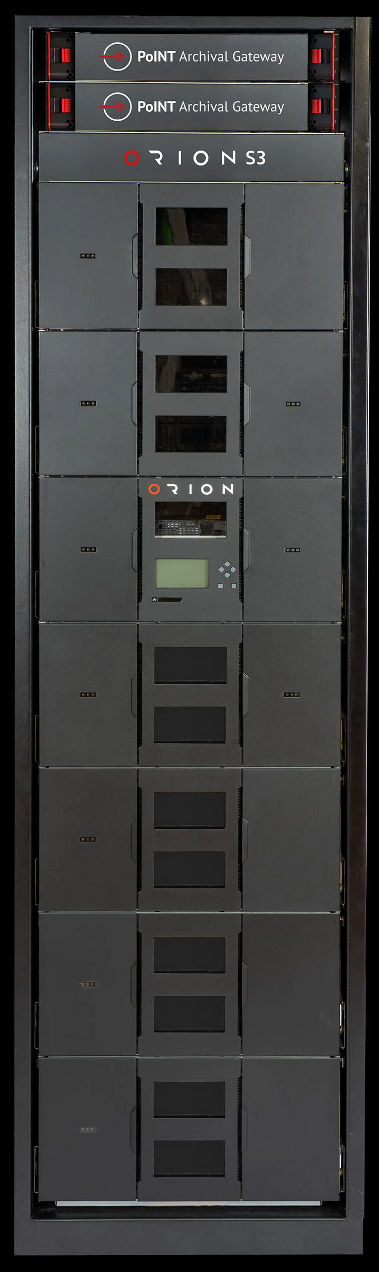 With 974 tape slots and up to 21 drives in the base rack,